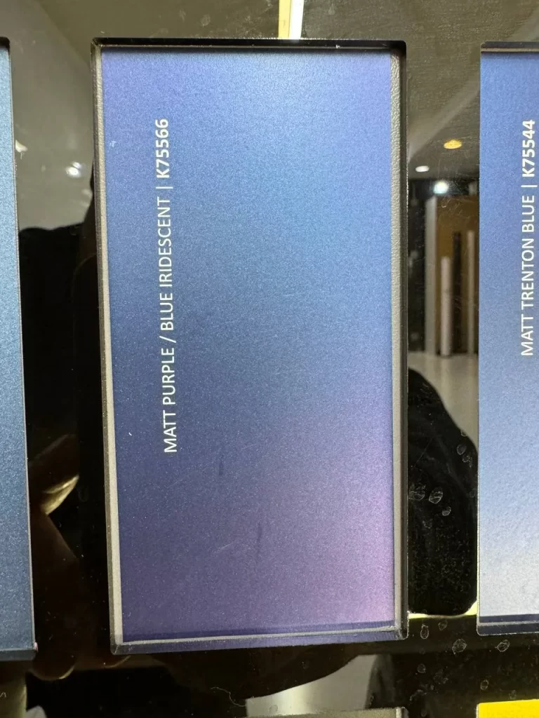 matt purple/ blue iridescent